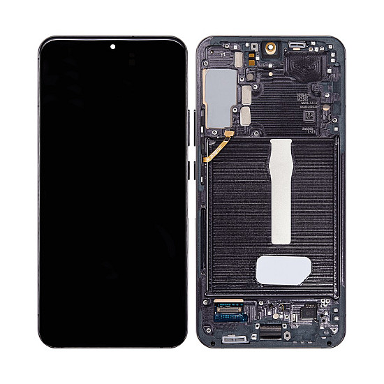 Samsung Galaxy S22+ S906B OLED Touch Screen Digitizer Assembly with Frame - Phantom Black [Service Pack]