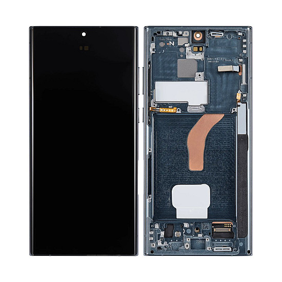 Samsung Galaxy S22 Ultra S908B OLED Touch Screen Digitizer Assembly with Frame - Green [Aftermarket OLED]