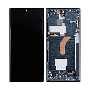 [Refurbished] OLED Touch Screen Digitizer Assembly with Frame - Phantom White for Samsung Galaxy S22 Ultra S908B
