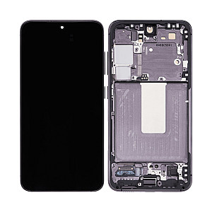 [Refurbished] OLED Touch Screen Digitizer Assembly with Frame - Phantom Black for Samsung Galaxy S23 S911B
