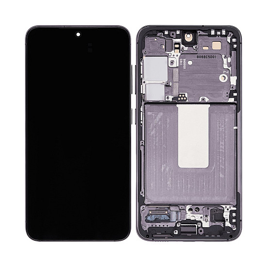 Samsung Galaxy S23 S911B OLED Touch Screen Digitizer Assembly with Frame - Phantom Black [Refurbished]