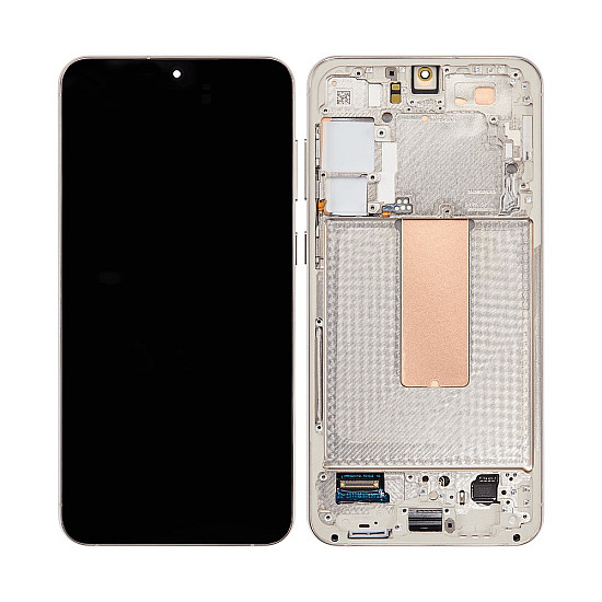 Samsung Galaxy S23+ S916B OLED Touch Screen Digitizer Assembly with Frame - Cream [Service Pack]