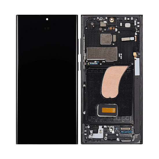Samsung Galaxy S23 Ultra S918B OLED Touch Screen Digitizer Assembly with Frame - Graphite [Refurbished]