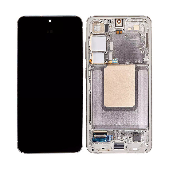 Samsung Galaxy S24 S921B OLED Touch Screen Digitizer Assembly with Frame - Amber Yellow [Refurbished]