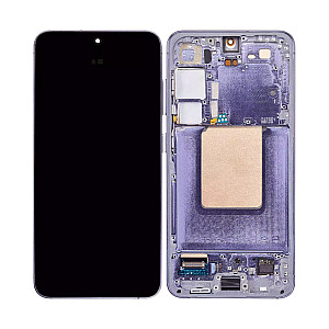 [Refurbished] OLED Touch Screen Digitizer Assembly with Frame - Cobalt Violet for Samsung Galaxy S24 S921B