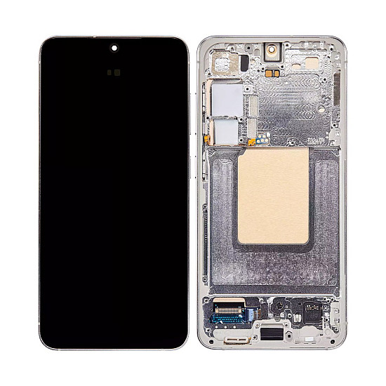 Samsung Galaxy S24 S921B OLED Touch Screen Digitizer Assembly with Frame - Marble Grey [Refurbished]
