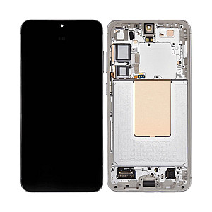[Service Pack] OLED Touch Screen Digitizer Assembly with Frame - Marble Grey for Samsung Galaxy S24+ S926B