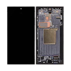 [Aftermarket OLED] OLED Touch Screen Digitizer Assembly with Frame - Titanium Black for Samsung Galaxy S24 Ultra S928B