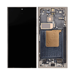 [Aftermarket OLED] OLED Touch Screen Digitizer Assembly with Frame - Titanium Grey for Samsung Galaxy S24 Ultra S928B