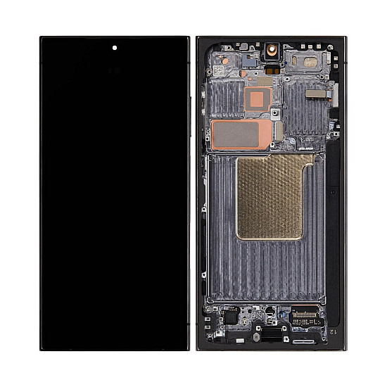 Samsung Galaxy S24 Ultra S928B OLED Touch Screen Digitizer Assembly with Frame - Titanium Black [Refurbished]