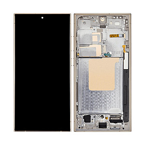 [Service Pack] OLED Touch Screen Digitizer Assembly with Frame - Titanium Yellow for Samsung Galaxy S24 Ultra S928B