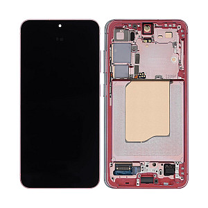 [Refurbished] OLED Touch Screen Digitizer Assembly with Frame - Coral Red for Samsung Galaxy S25 S931B