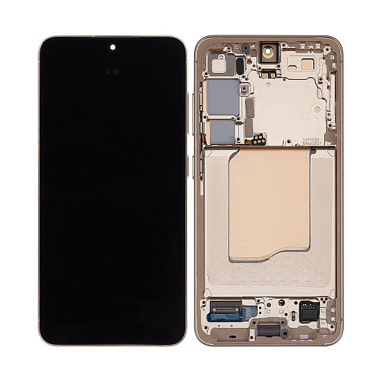 Samsung Galaxy S25 S931B OLED Touch Screen Digitizer Assembly with Frame - Pink Gold [Refurbished]