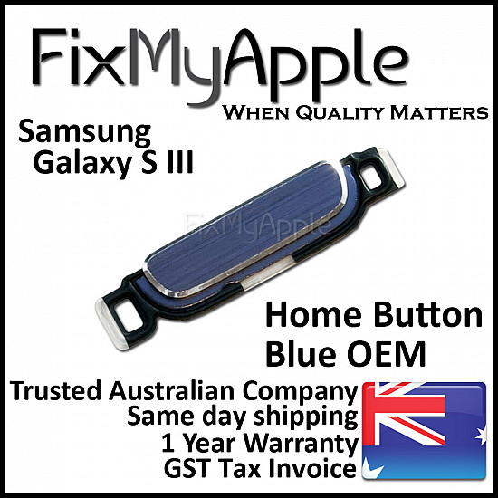Samsung Galaxy S3 Home Button - Blue OEM