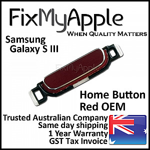 Samsung Galaxy S3 Home Button - Red OEM