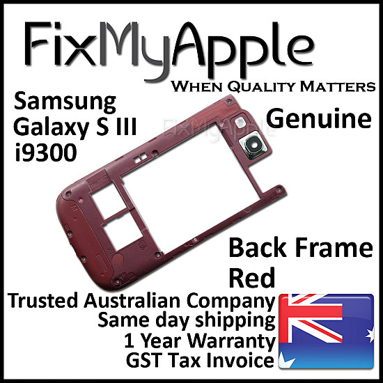 Samsung Galaxy S3 i9300 Back Housing Frame - Red OEM