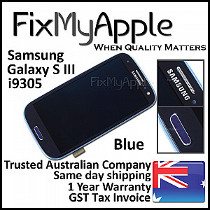 Samsung Galaxy S3 i9305 LCD Touch Screen Digitizer Assembly with Frame - Blue OEM