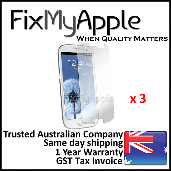 Samsung Galaxy S3 Screen Protector Clear - 3 Pack