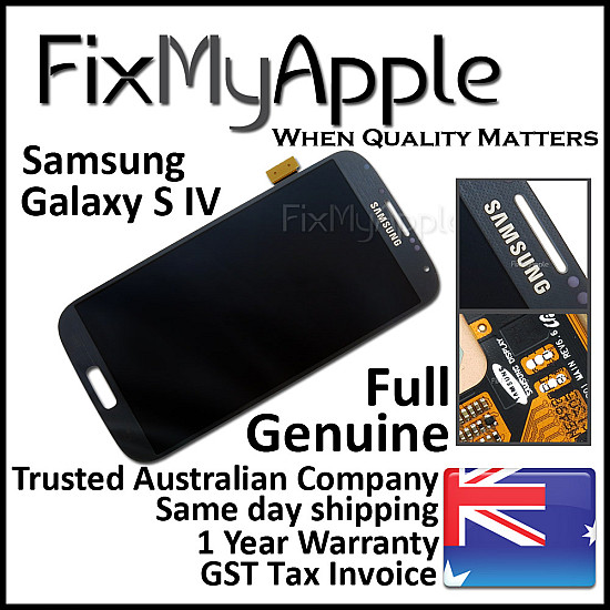 Samsung Galaxy S4 i9500/i9505/i9506/i9507 OLED Touch Screen Digitizer Assembly - Black (With Adhesive) [Service Pack]