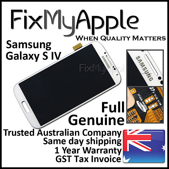 Samsung Galaxy S4 i9500/i9505/i9506/i9507 OLED Touch Screen Digitizer Assembly - White (With Adhesive) [Service Pack]
