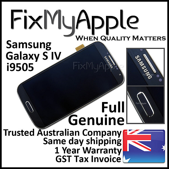 Samsung Galaxy S4 i9505/i9507 OLED Touch Screen Digitizer Assembly with Frame - Black [Service Pack]