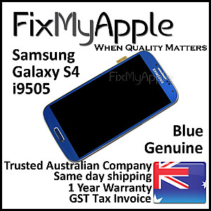 [Service Pack] OLED Touch Screen Digitizer Assembly with Frame - Blue for Samsung Galaxy S4 i9505/i9507