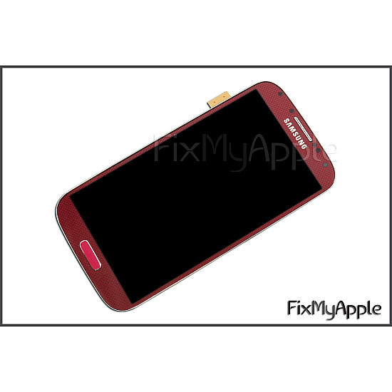 Samsung Galaxy S4 i9505/i9507 OLED Touch Screen Digitizer Assembly with Frame - Red [Service Pack]