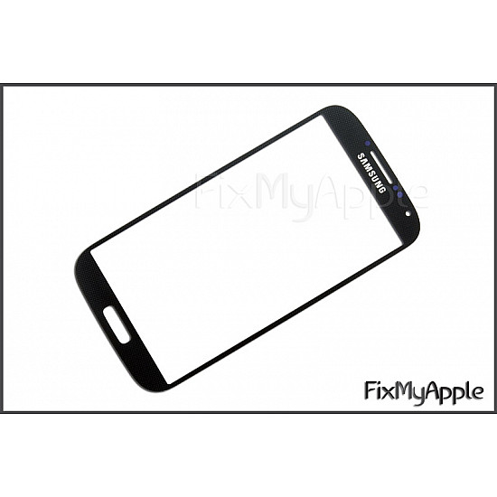 Samsung Galaxy S4 Front Glass Panel - Black (With Adhesive)