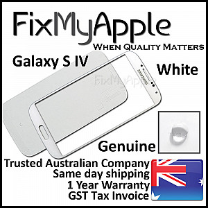 Samsung Galaxy S4 Front Glass Panel - White OEM (With Adhesive)