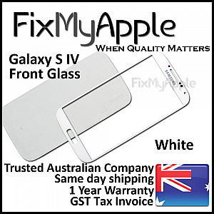 Samsung Galaxy S4 Front Glass Panel - White (With Adhesive)