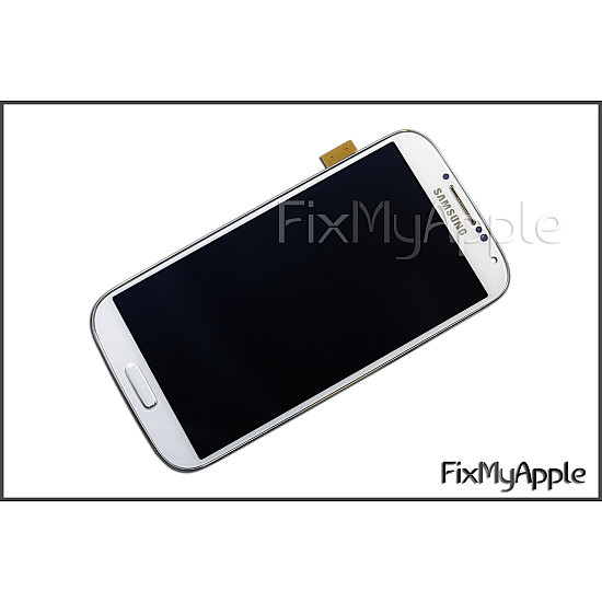 Samsung Galaxy S4 i9505/i9507 OLED Touch Screen Digitizer Assembly with Frame - White [Refurbished]