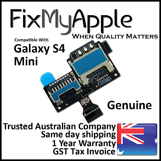 Sim and Micro SD Card Reader Flex Cable OEM for Samsung Galaxy S4 Mini i9195