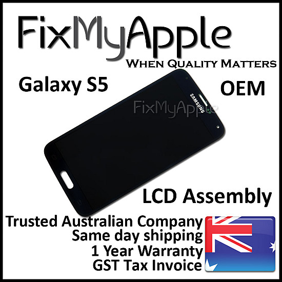 Samsung Galaxy S5 G900 OLED Touch Screen Digitizer Assembly - Gold [Service Pack]