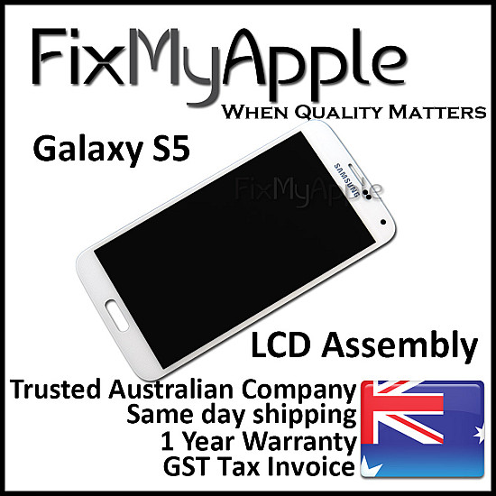 Samsung Galaxy S5 G900 OLED Touch Screen Digitizer Assembly - White [Refurbished]