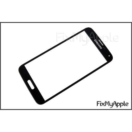 Samsung Galaxy S5 Front Glass Panel - Black (With Adhesive)