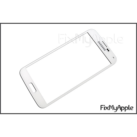 Samsung Galaxy S5 Front Glass Panel - White (With Adhesive)