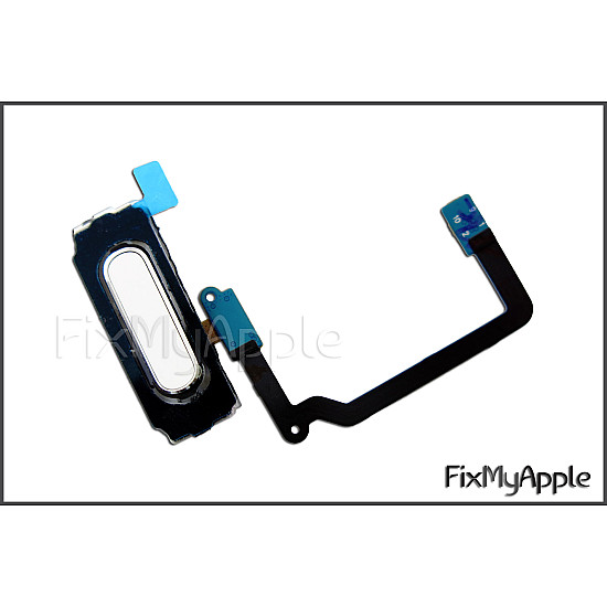 Samsung Galaxy S5 Home Button with Flex Cable - White OEM