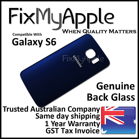 Back Glass Cover - Black Sapphire for Samsung Galaxy S6