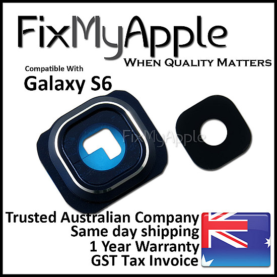 Samsung Galaxy S6 Rear / Back Facing Camera Lens with Bezel - Black Sapphire
