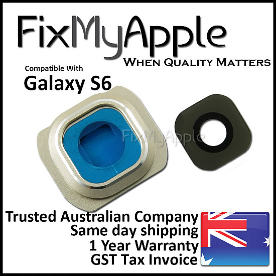Samsung Galaxy S6 Rear / Back Facing Camera Lens with Bezel - Gold Platinum
