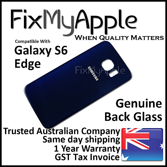Samsung Galaxy S6 Edge Back Glass Cover - Black Sapphire
