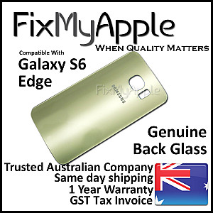 Samsung Galaxy S6 Edge Back Glass Cover - Gold Platinum