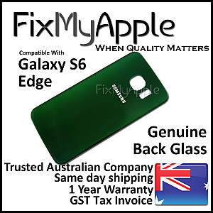 Samsung Galaxy S6 Edge Back Glass Cover - Green Emerald