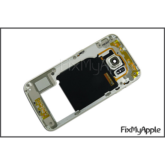 Samsung Galaxy S6 Edge Mid Back Frame Bezel - Gold Platinum OEM
