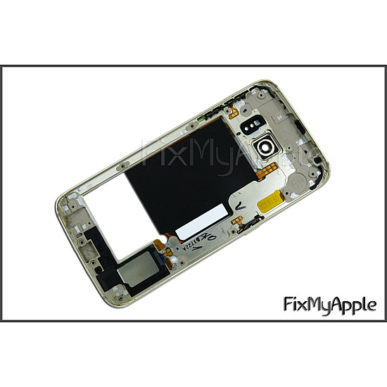 Samsung Galaxy S6 Edge Mid Back Frame Bezel - Gold Platinum OEM