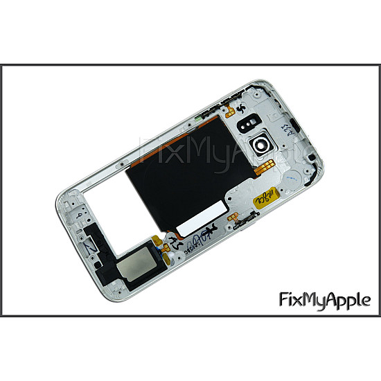 Samsung Galaxy S6 Edge Mid Back Frame Bezel - White Pearl OEM