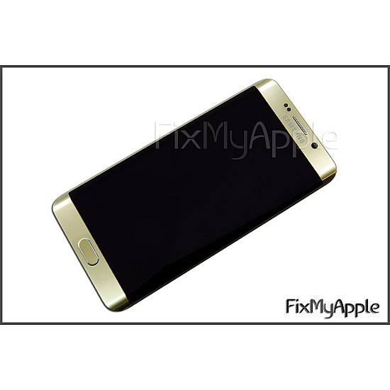 Samsung Galaxy S6 Edge+ G928 OLED Touch Screen Digitizer Assembly with Frame - Gold Platinum [Service Pack]