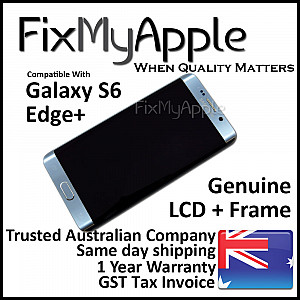 Samsung Galaxy S6 Edge+ LCD Touch Screen Digitizer Assembly with Frame - Silver Titanium OEM