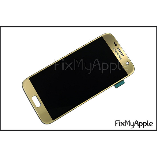 Samsung Galaxy S7 G930 OLED Touch Screen Digitizer Assembly - Gold (With Adhesive) [Service Pack]