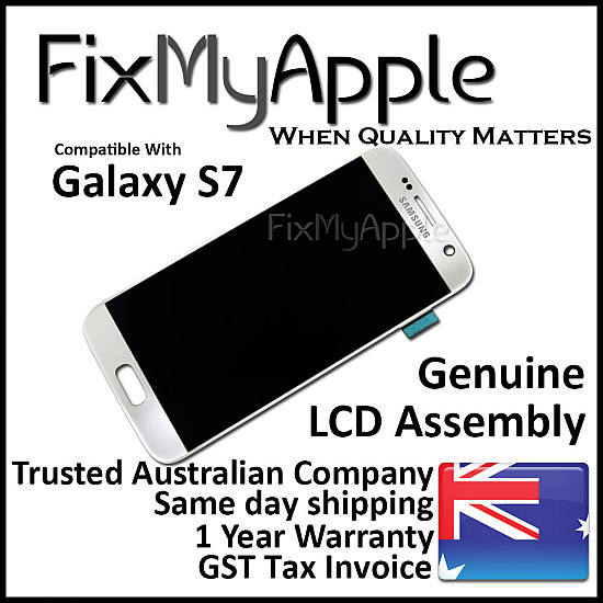 Samsung Galaxy S7 G930 OLED Touch Screen Digitizer Assembly - Silver (With Adhesive) [Service Pack]